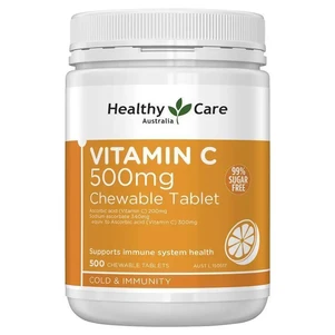 (PRE ORDER) Healthy Care Vitamin C 500mg 500 Chewable Tablets shelf life 2yrs